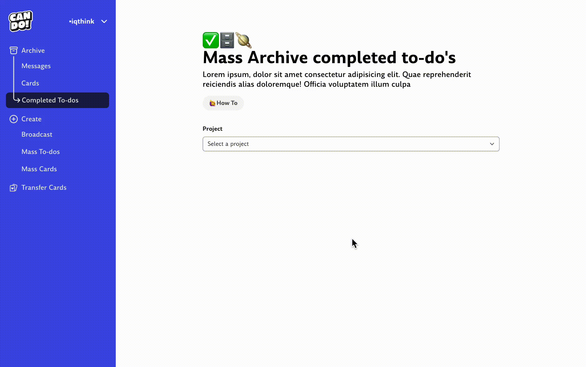 Archive Completed To-dos