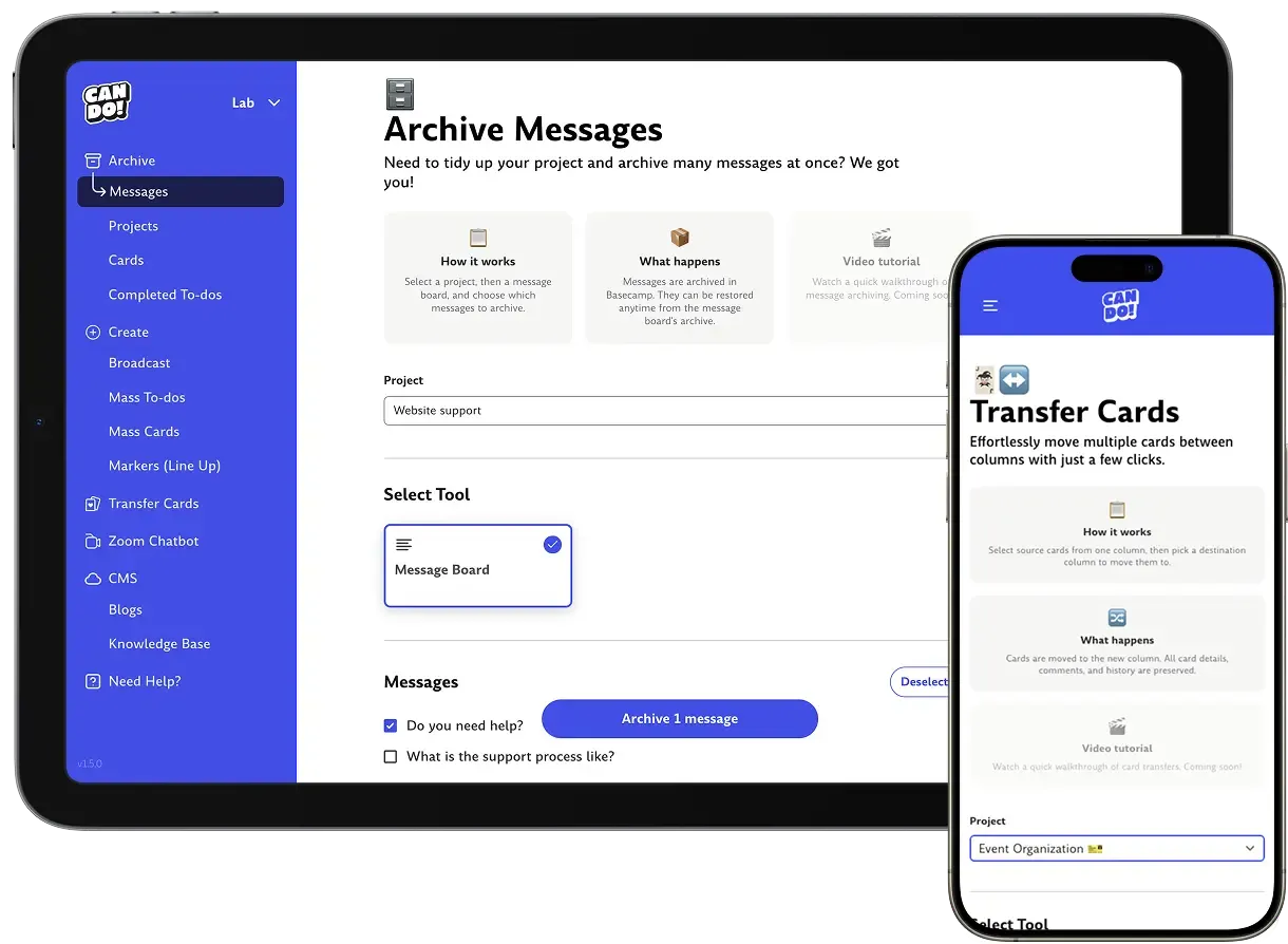 Can Do Chrome extension for Basecamp