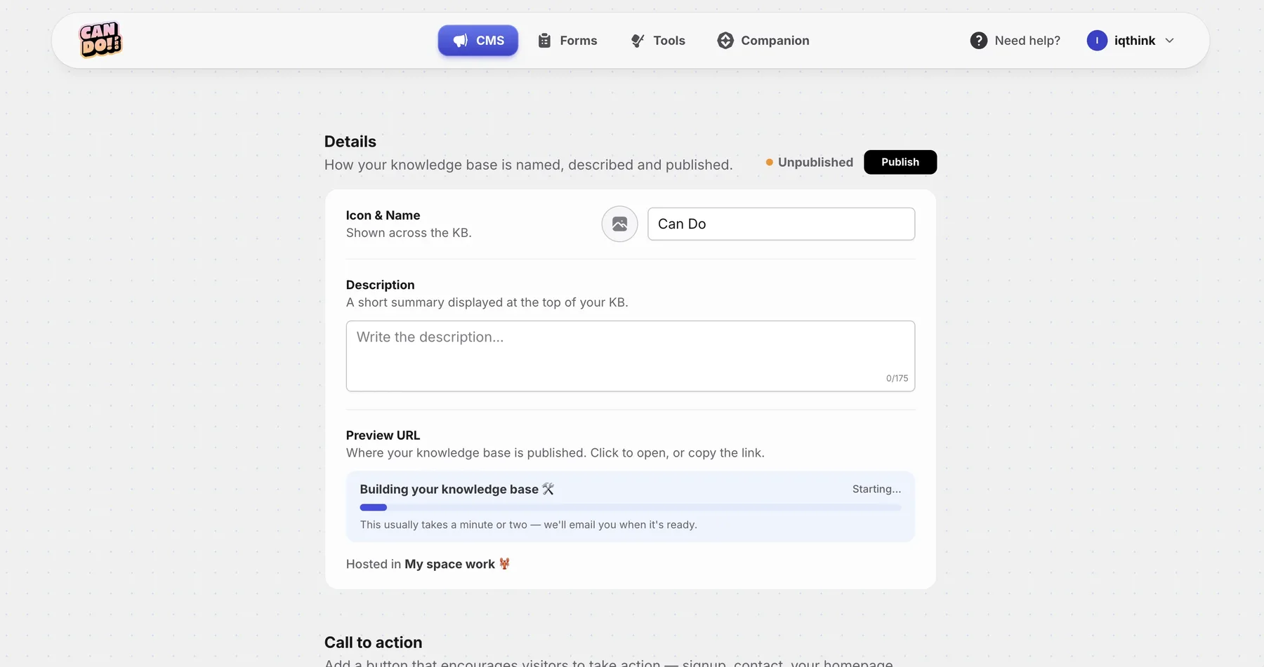 Set it up in Can Do — Can Do on desktop